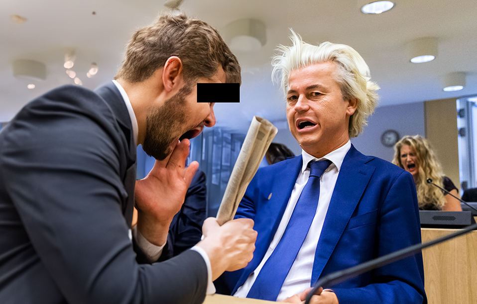 Geert Wilders aangevallen met natte krant